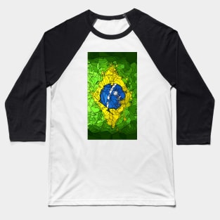 Brazil Flag Baseball T-Shirt